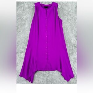 Lane Bryant Rich Purple Button-Down dress size 14/16 NWT